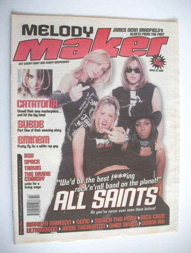 Melody Maker magazine - All Saints cover (10 April 1999)