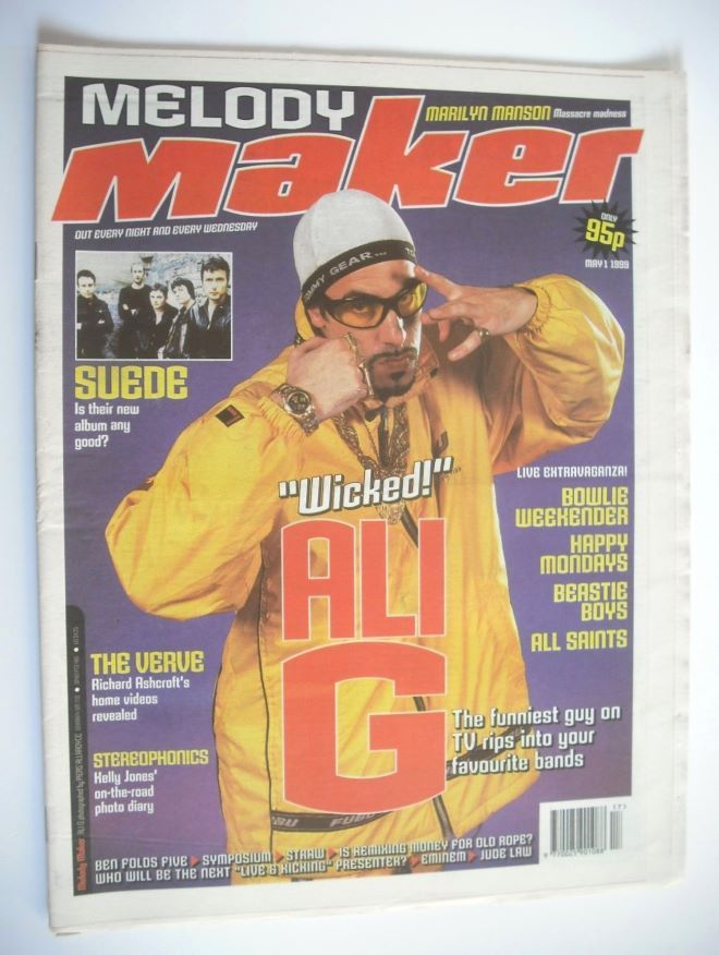 Melody Maker magazine - Ali G cover (1 May 1999)