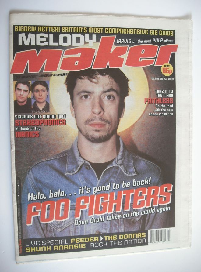 Melody Maker magazine - Dave Grohl cover (23 October 1999)