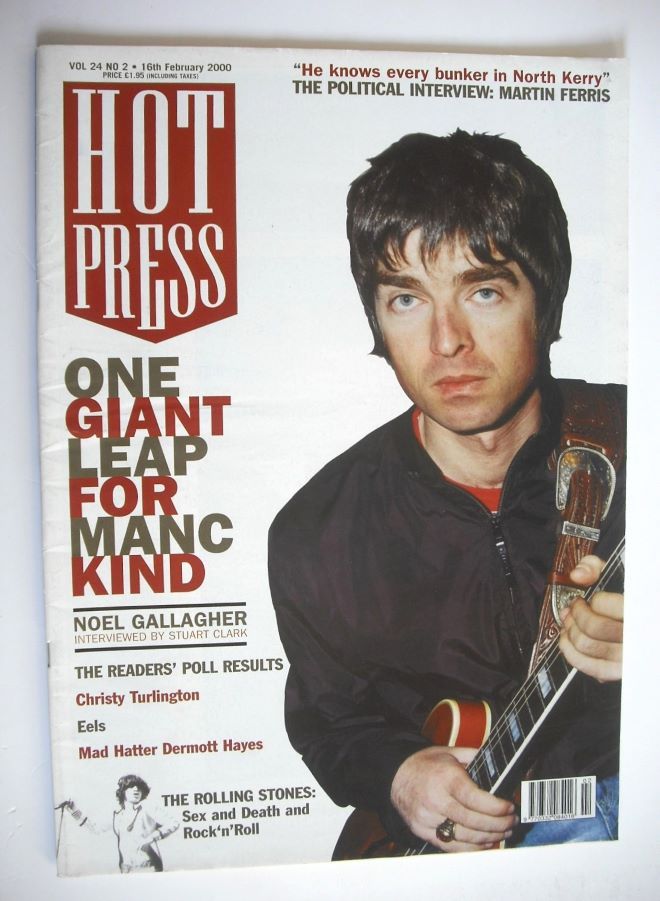 Hot Press magazine - Noel Gallagher cover (16 February 2000)
