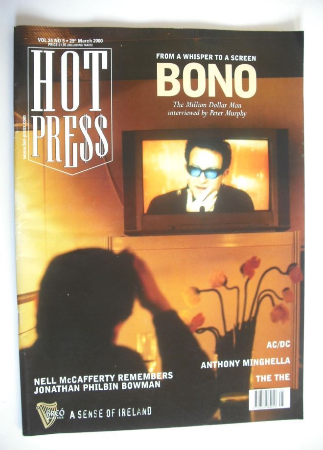 Hot Press magazine - Bono cover (29 March 2000)