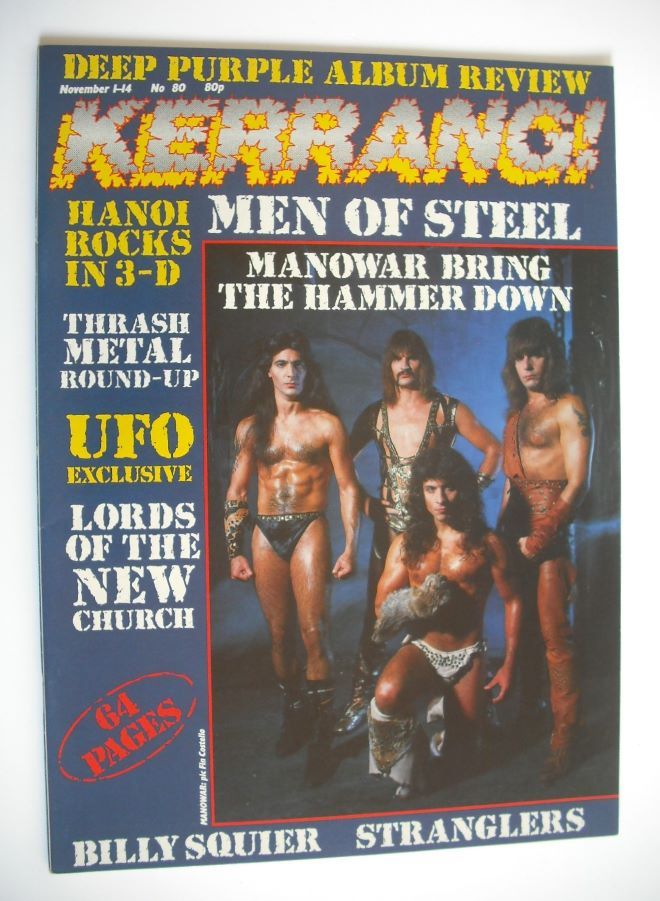Kerrang magazine - Manowar cover (1-14 November 1984 - Issue 80)