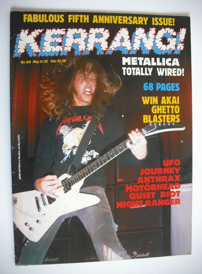 Kerrang magazine - Metallica cover (15-28 May 1986 - Issue 120)