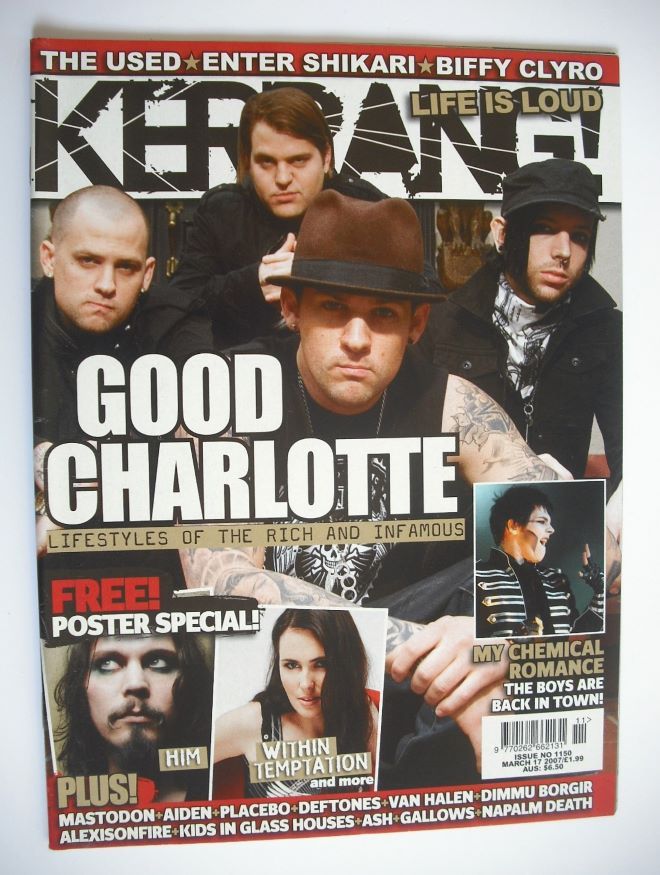 Kerrang magazine - Good Charlotte cover (17 March 2007 - Issue 1150)