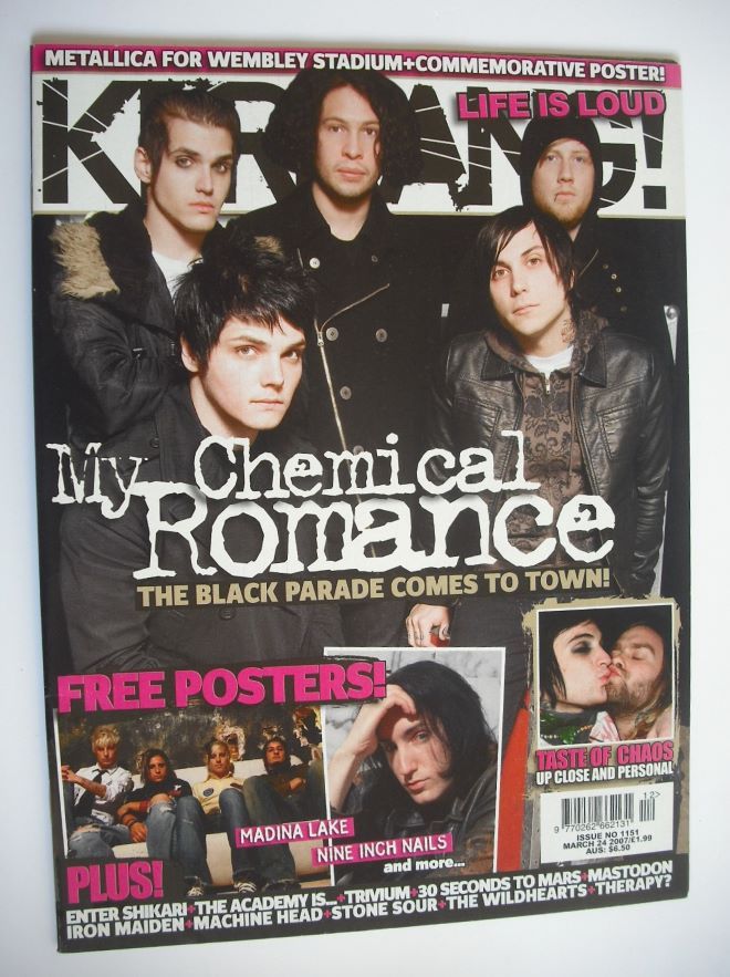 Kerrang magazine - My Chemical Romance cover (24 March 2007 - Issue 1151)