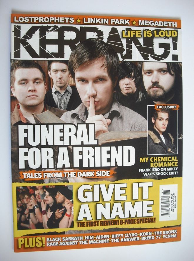 Kerrang magazine - Funeral For A Friend cover (5 May 2007 - Issue 1157)