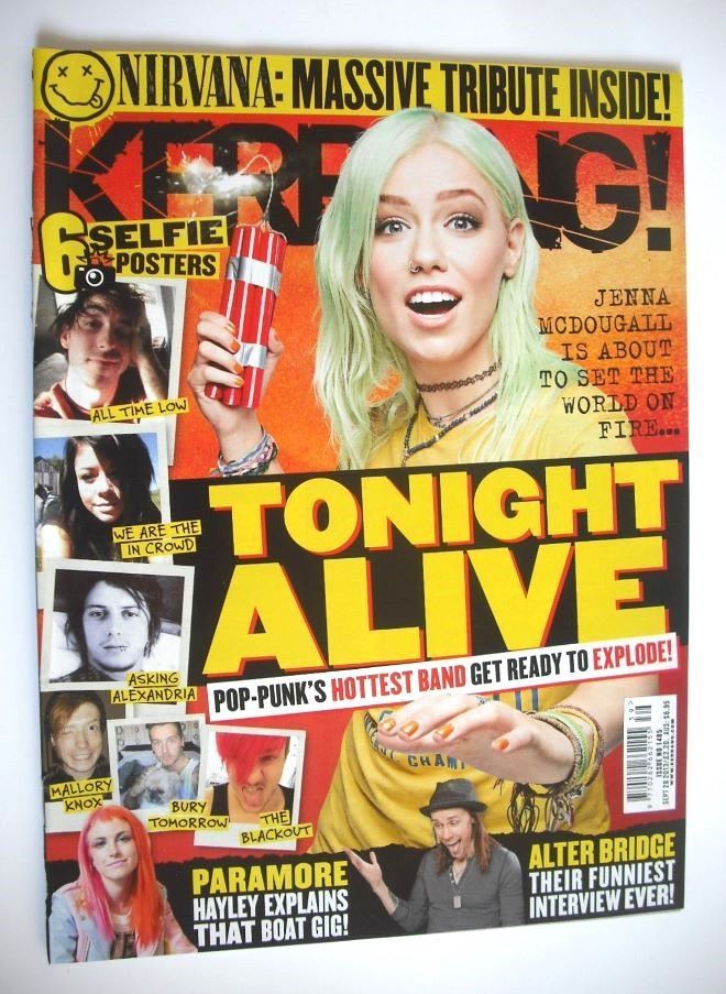 Kerrang magazine - Tonight Alive cover (28 September 2013 - Issue 1485)