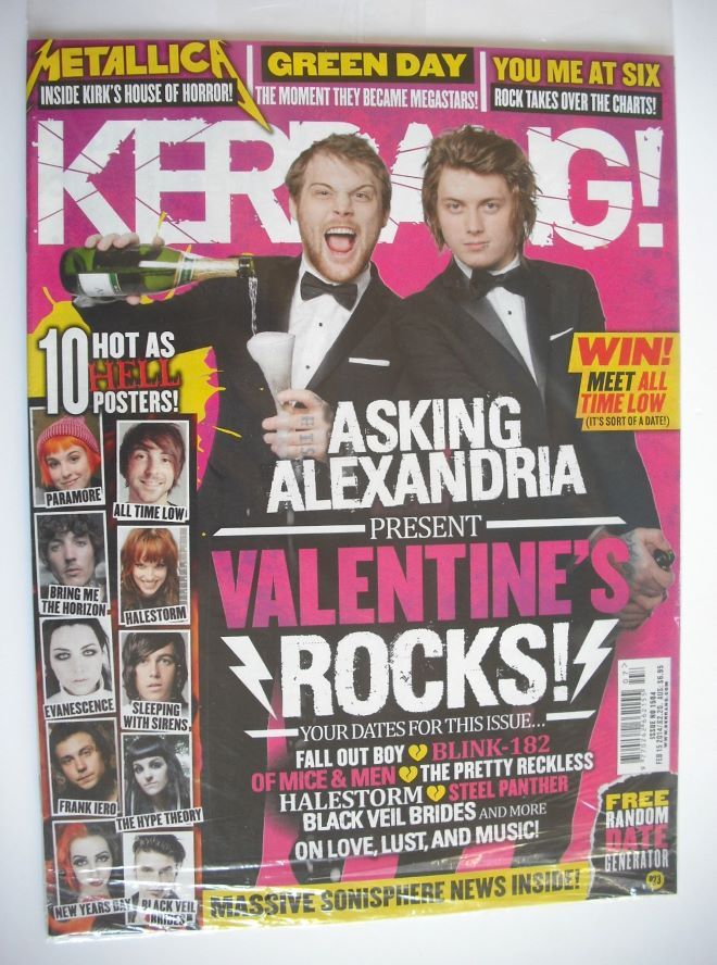 Kerrang magazine - Asking Alexandria cover (15 February 2014 - Issue 1504)