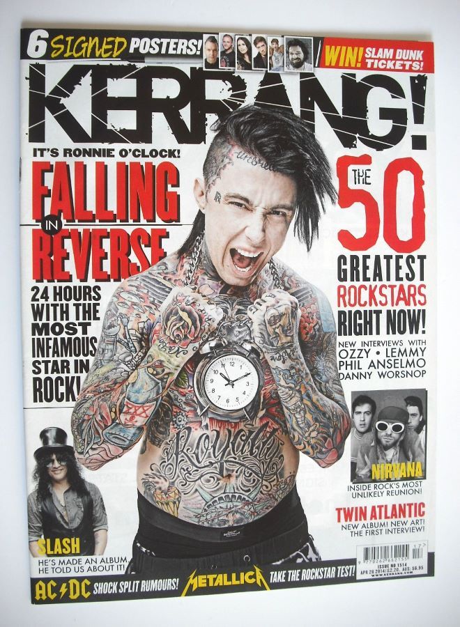 Kerrang magazine - Ronnie Radke cover (26 April 2014 - Issue 1514)