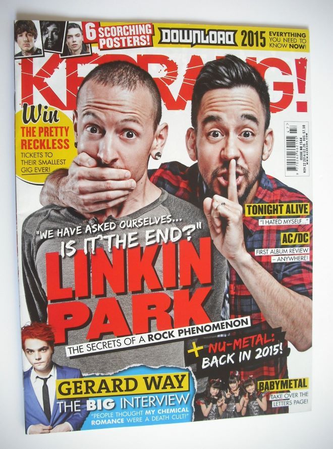 Kerrang magazine - Linkin Park cover (22 November 2014 - Issue 1544)