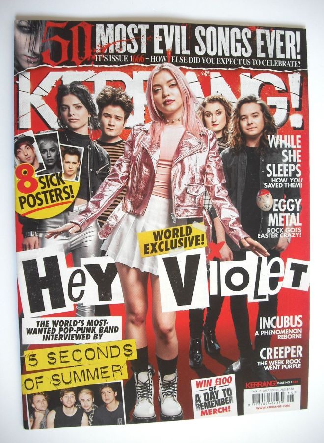 Kerrang magazine - Hey Violet cover (15 April 2017 - Issue 1666)