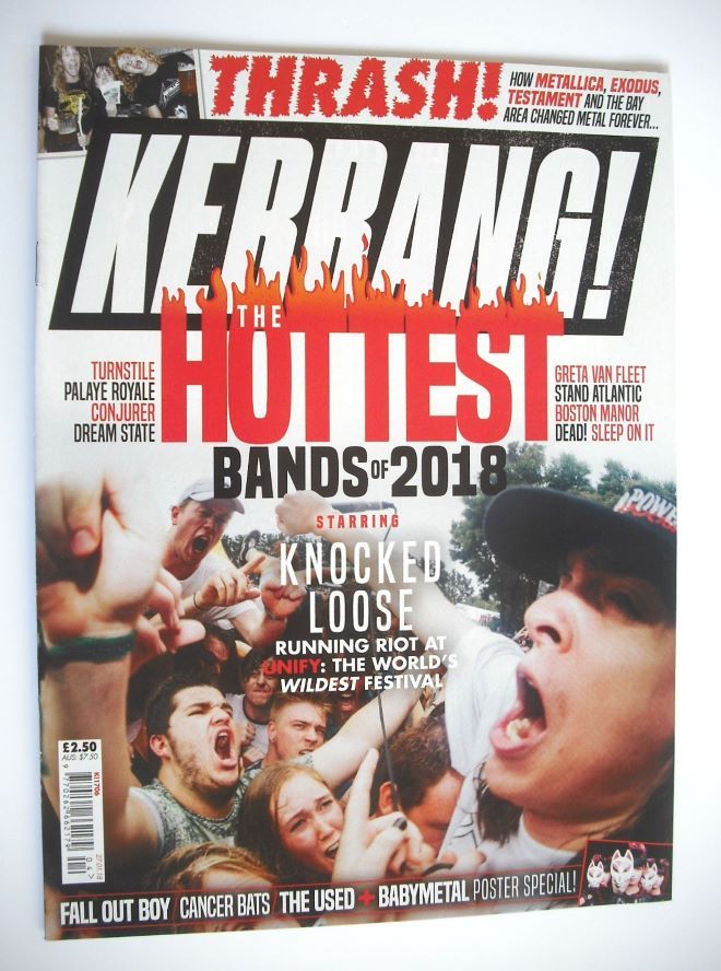 Kerrang magazine - The Hottest Bands Of 2018 cover (27 January 2018 - Issue 1706)