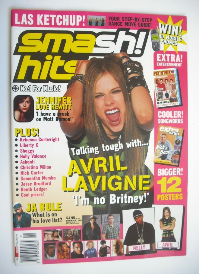 Smash Hits magazine - Avril Lavigne cover (November 2002 - Australian Edition)