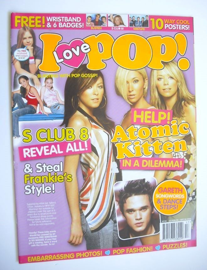 I Love Pop magazine - Atomic Kitten cover (28 August - 28 September 2003)