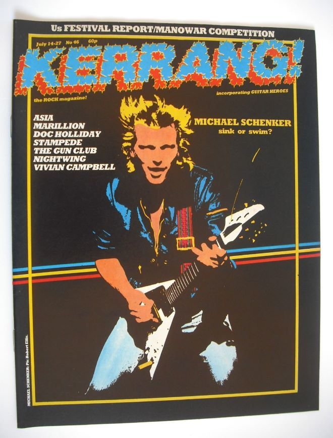 Kerrang magazine - Michael Schenker cover (14-27 July 1983 - Issue 46)
