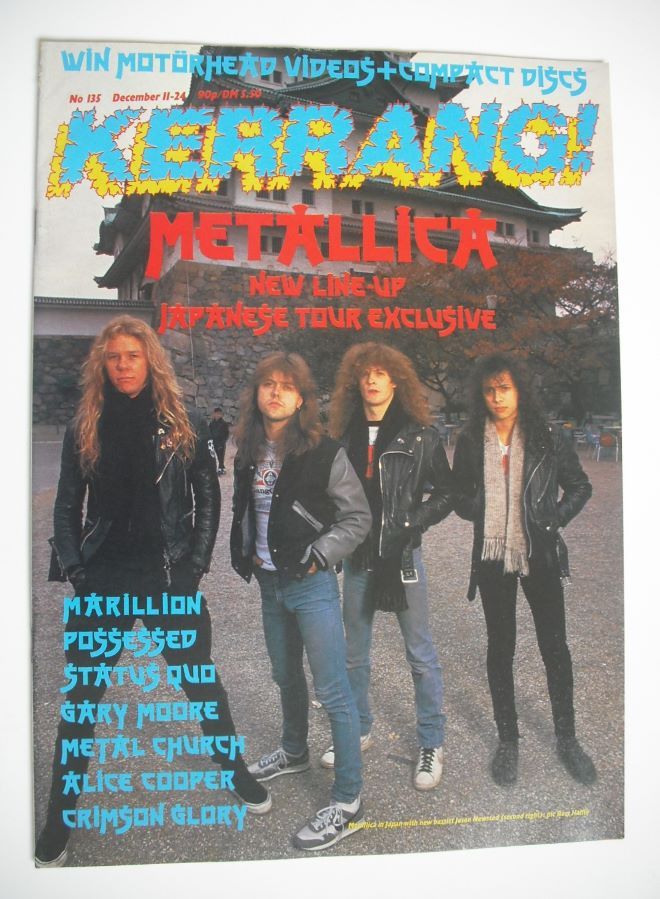 Kerrang magazine - Metallica cover (11-24 December 1986 - Issue 135)