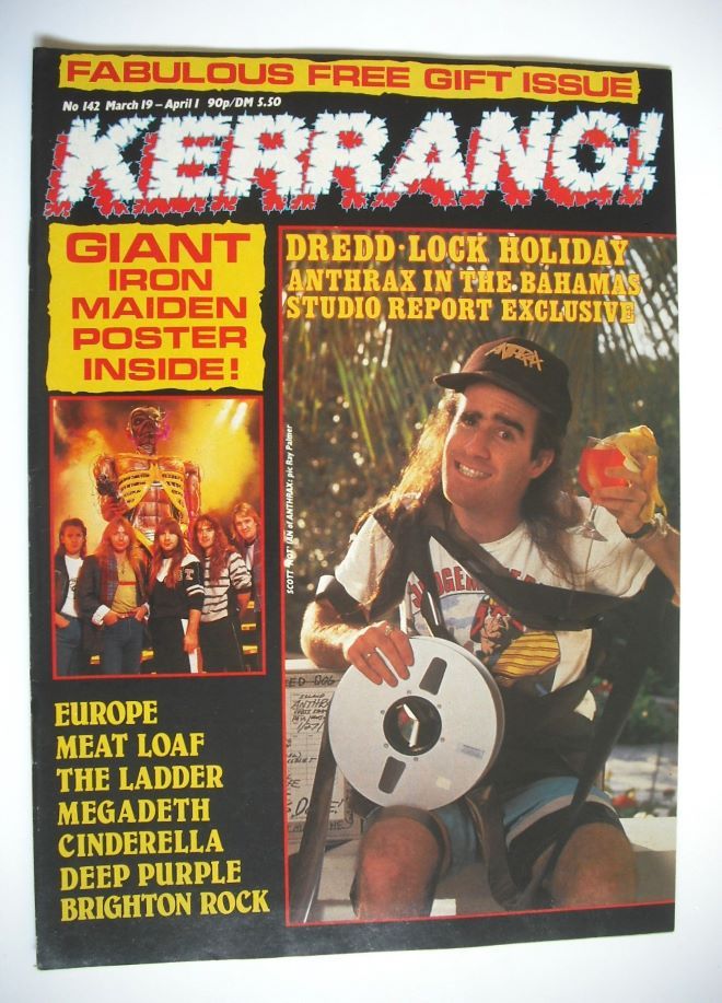 Kerrang magazine - Anthrax cover (19 March - 1 April 1987 - Issue 142)