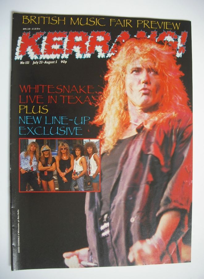 <!--1987-07-23-->Kerrang magazine - Whitesnake cover (23 July - 5 August 19