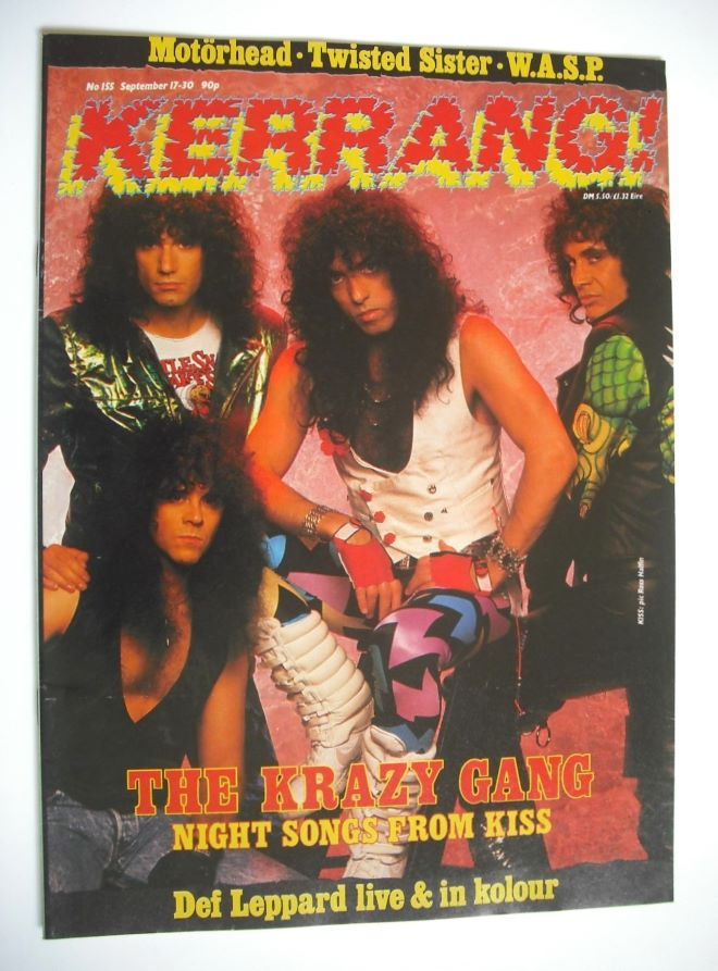 <!--1987-09-17-->Kerrang magazine - Kiss cover (17-30 September 1987 - Issu