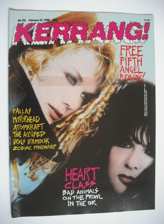Kerrang magazine - Nancy and Ann Wilson cover (27 February 1988 - Issue 176)