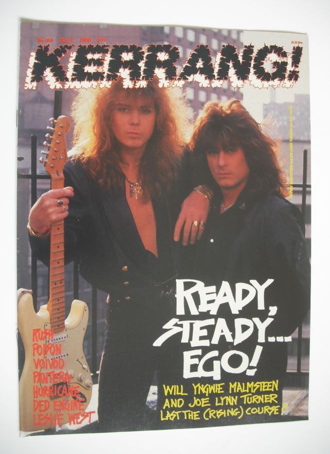 Kerrang magazine - Yngwie Malmsteen and Joe Lynn Turner cover (7 May 1988 - Issue 186)