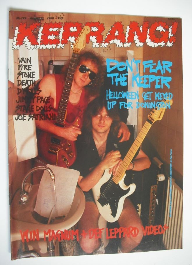 Kerrang magazine - Helloween cover (6 August 1988 - Issue 199)