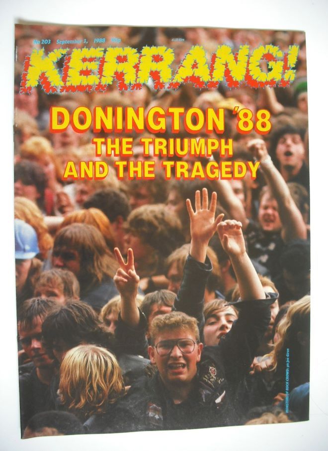 Kerrang magazine - Donington '88 cover (3 September 1988 - Issue 203)