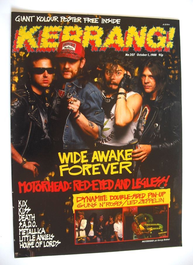 Kerrang magazine - Motorhead cover (1 October 1988 - Issue 207)