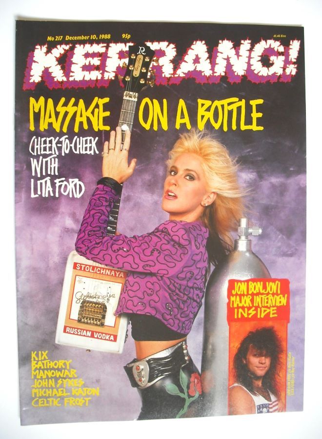 Kerrang magazine - Lita Ford cover (10 December 1988 - Issue 217)
