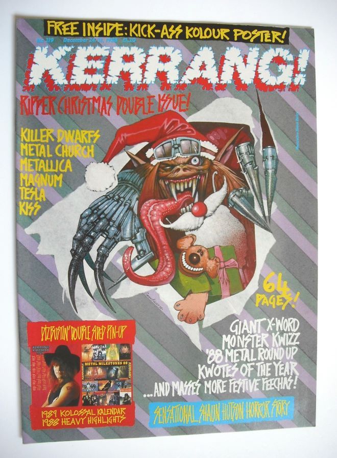 Kerrang magazine - Christmas Double Issue (24-31 December 1988 - Issue 219)