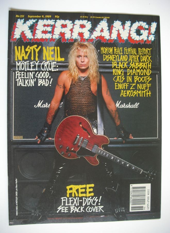 Kerrang magazine - Vince Neil cover (9 September 1989 - Issue 255)