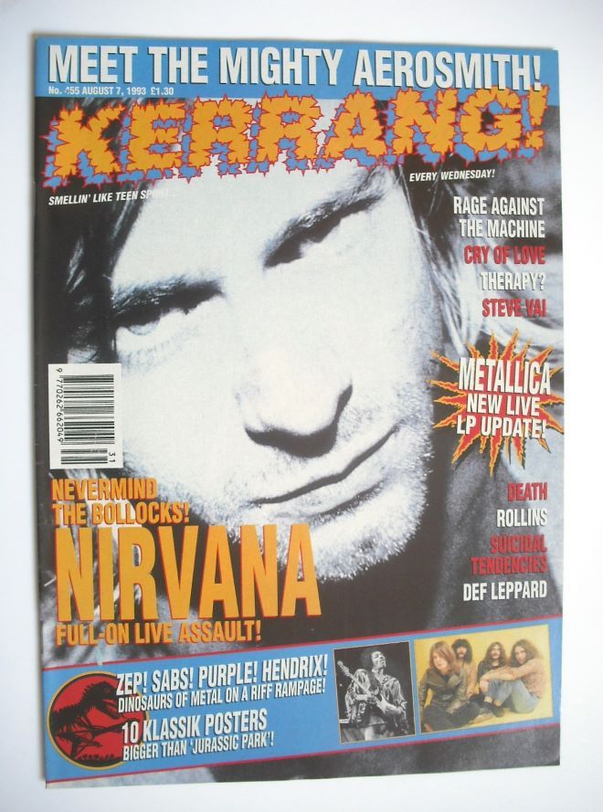 Kerrang magazine - Kurt Cobain cover (7 August 1993 - Issue 455)