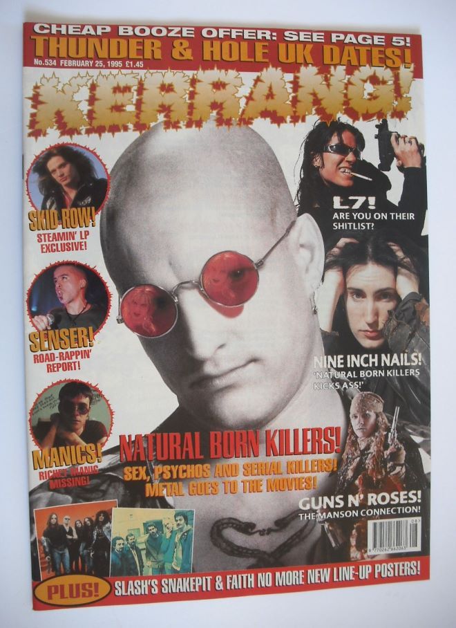 Kerrang magazine - Metal Goes To The Movies cover (25 February 1995 - Issue 534)