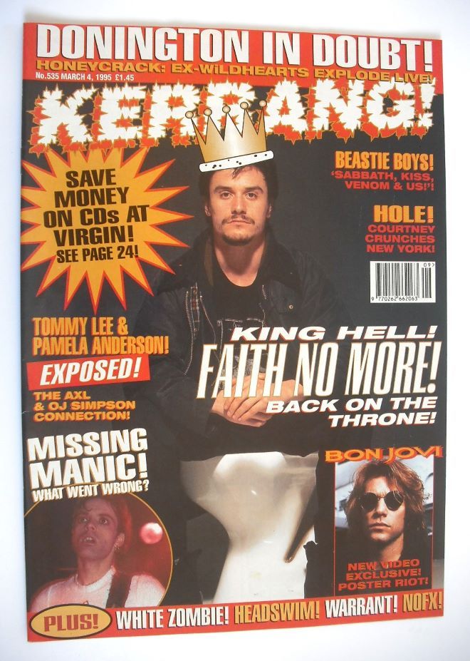 Kerrang magazine - Faith No More cover (4 March 1995 - Issue 535)