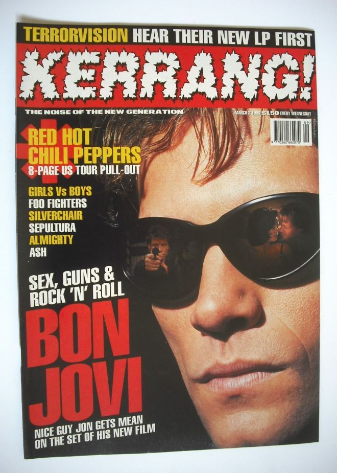Kerrang magazine - Jon Bon Jovi cover (2 March 1996 - Issue 586)