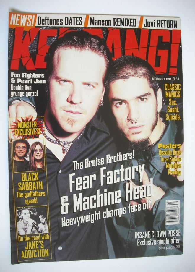 Kerrang magazine - Burton C Bell and Robb Flynn cover (6 December 1997 - Issue 677)