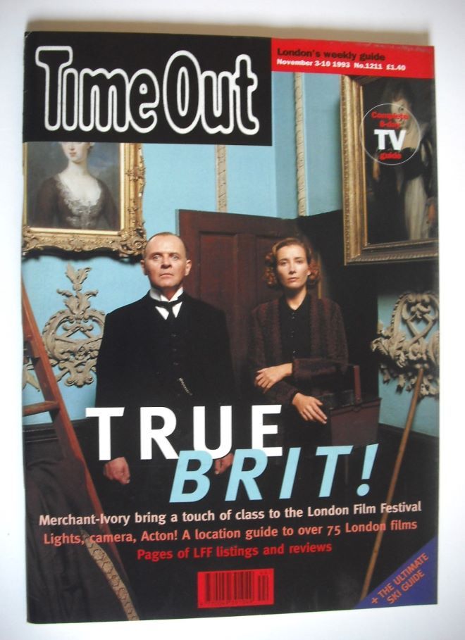 Time Out magazine - Anthony Hopkins and Emma Thompson cover (3-10 November 1993)