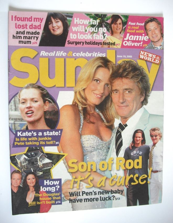 Sunday magazine - 19 June 2005 - Rod Stewart and Penny Lancaster cover