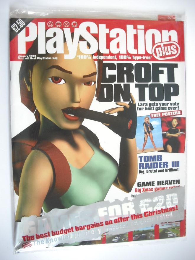PlayStation Plus magazine - January 1999 - Lara Croft cover