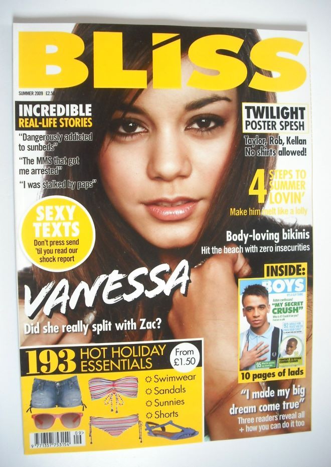 Bliss magazine - Summer 2009 - Vanessa Hudgens cover