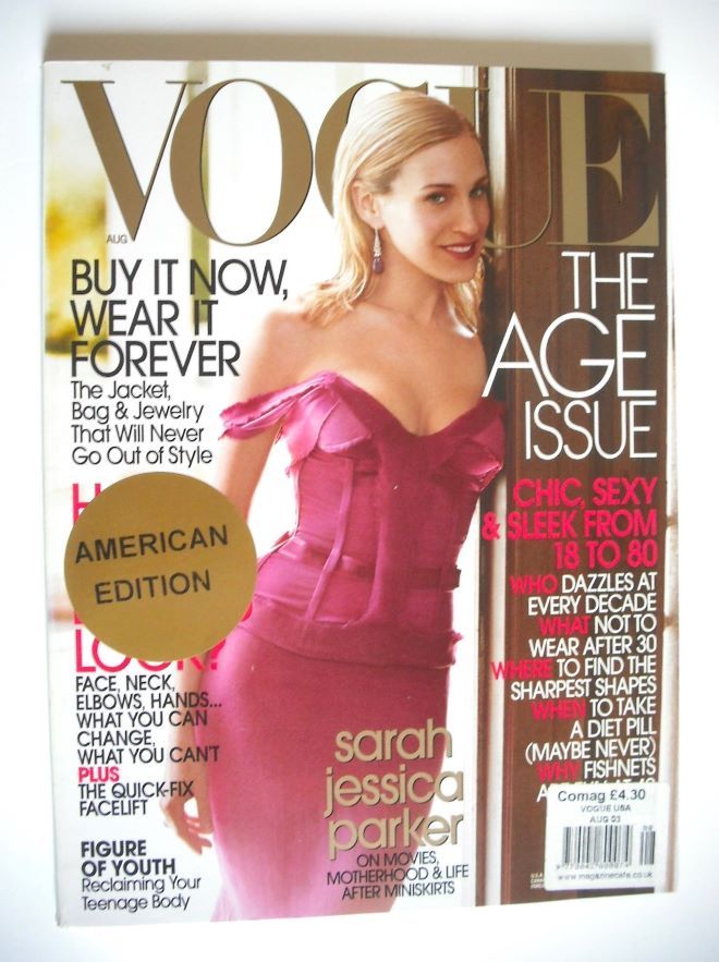 US Vogue magazine - August 2003 - Sarah Jessica Parker cover