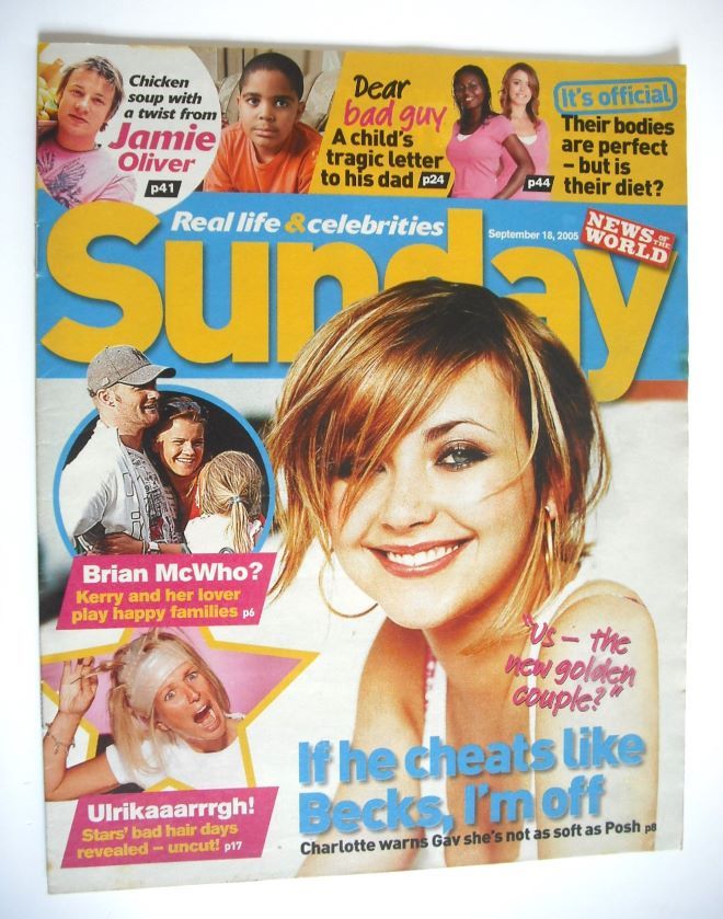 Sunday magazine - 18 September 2005 - Charlotte Church cover