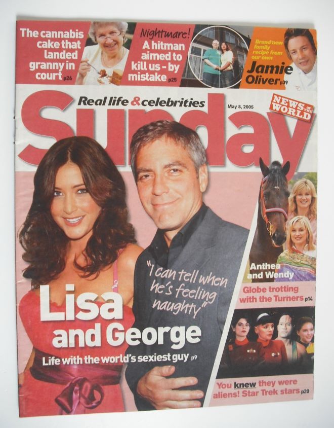 Sunday magazine - 8 May 2005 - Lisa Snowdon and George Clooney cover
