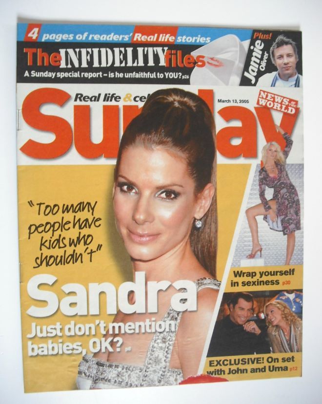Sunday magazine - 13 March 2005 - Sandra Bullock cover