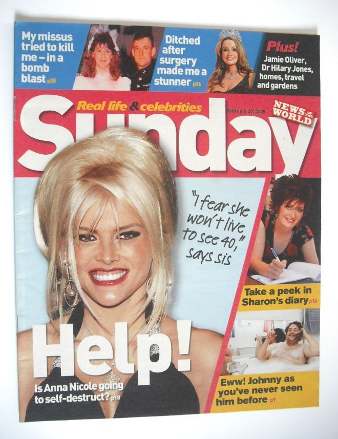 Sunday magazine - 20 February 2005 - Anna Nicole Smith cover
