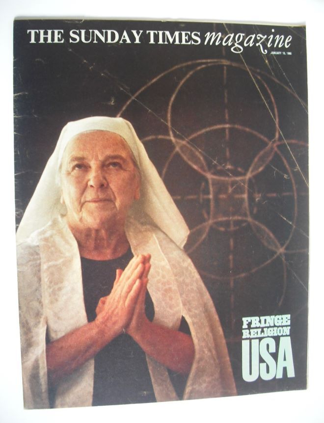 The Sunday Times magazine - Fringe Religion USA cover (10 January 1965)