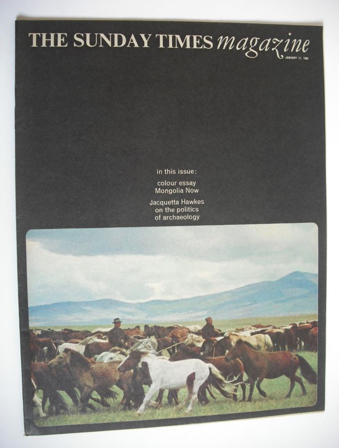 The Sunday Times magazine - Mongolia Now cover (17 January 1965)