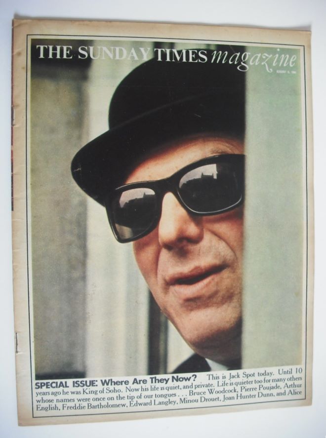 The Sunday Times magazine - Jack Spot cover (8 August 1965)