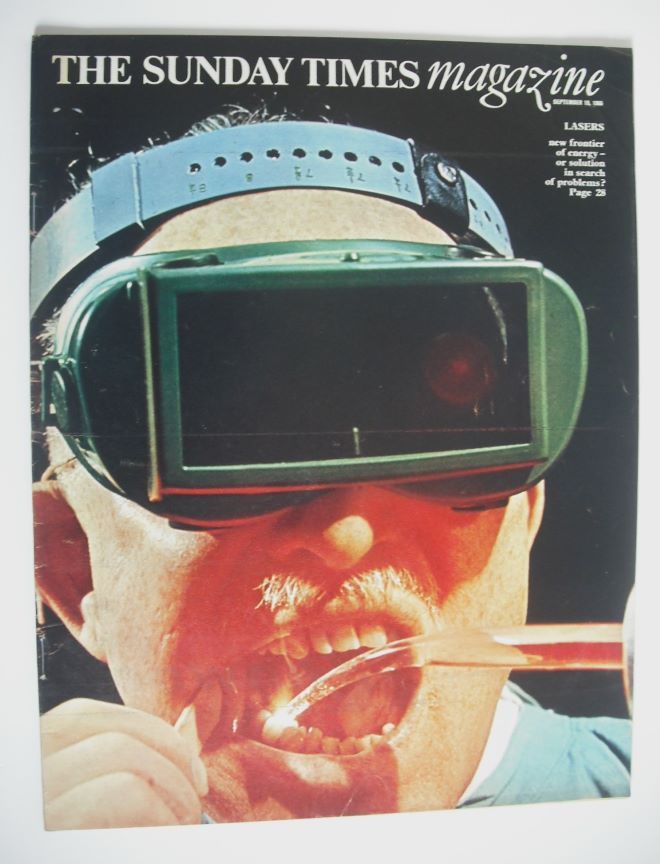 The Sunday Times magazine - Lasers cover (19 September 1965)