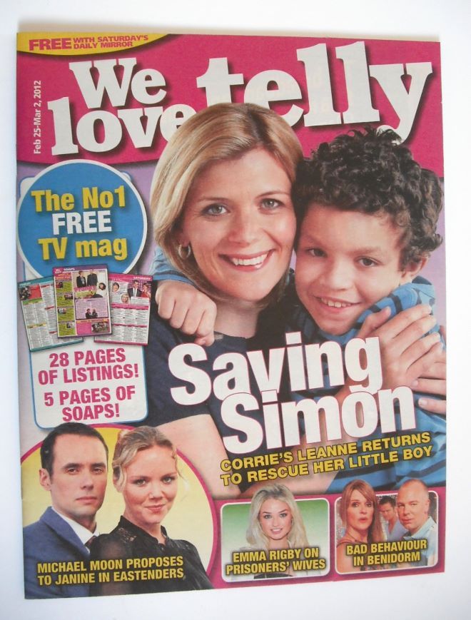 We Love TV magazine - Jane Danson and Alex Bain cover (25 February - 2 March 2012)